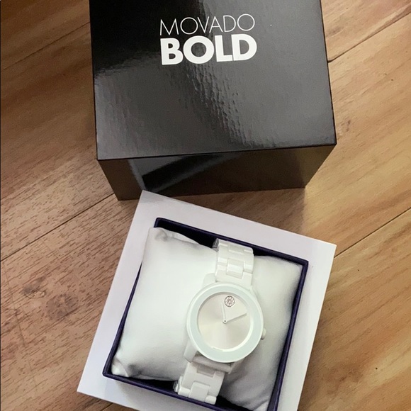 Movado Bold white watch